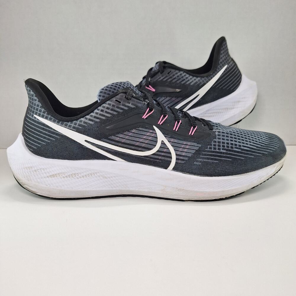 Nike Air Zoom Pegasus 39 Black Pink Running Shoes DH4071-010 Men's Size 12.5